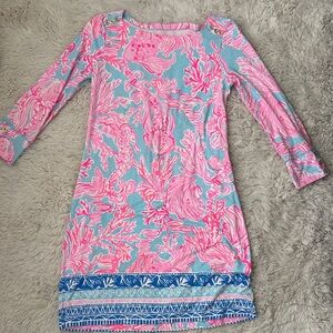 Lilly Pulitzer Sz S Pink and Blue pattern Mini Dress